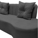 Ver mais imagens de Sofá 3 Lugares Orgânico Curvo Madrid 180cm Suede Cinza