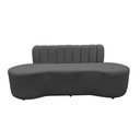 Ver imagem 4 de Sofá 3 Lugares Orgânico Curvo Madrid 180cm Suede Cinza