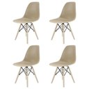 Ver imagem 1 de Conjunto 4 Cadeiras Eames Pp Nude Pés em Polipropileno