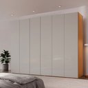 Ver imagem 1 de Guarda Roupa Casal Coliseu 100 Mdf 6 Portas e 6 Gavetas Moderna Mobília