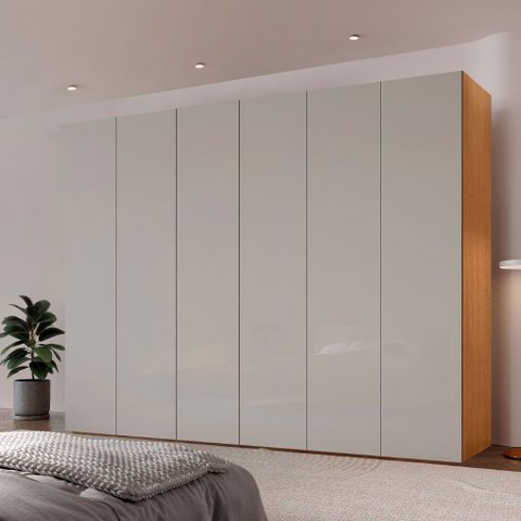 Guarda Roupa Casal Coliseu 100 Mdf 6 Portas e 6 Gavetas Moderna Mobília