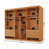 Guarda Roupa Casal Coliseu 100 Mdf 6 Portas e 6 Gavetas Moderna Mobília - 3