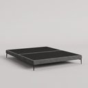 Ver imagem 6 de Cama Base Box King Unique 193x203 Sommier Moderno Pés de Ferro Bouclê Cinza - Desk Design