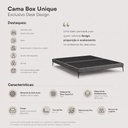Ver imagem 3 de Cama Base Box King Unique 193x203 Sommier Moderno Pés de Ferro Bouclê Cinza - Desk Design