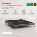 Ver imagem 4 de Cama Base Box King Unique 193x203 Sommier Moderno Pés de Ferro Bouclê Cinza - Desk Design