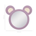 Ver imagem 2 de Espelho Decorativo Infantil 43x44cm Urso Rosa