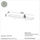 Ver imagem 3 de Prateleira para Sala de Estar TB184 150cm