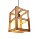Ver imagem 1 de Luminária Teto Pendente Estilo Industrial Madeira Nobre Tr