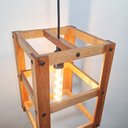 Ver imagem 6 de Luminária Teto Pendente Estilo Industrial Madeira Nobre Tr