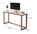 Ver imagem 3 de Mesa de Estudo 120cm Branca para Quarto Pequeno Pés Madeira