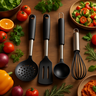 Utensílios de Cozinha Silicone – 4 Peças com Cabo em Inox - 2