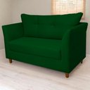 Ver imagem 2 de Namoradeira Decorativa Isis 2 Lugares Suede - Belliv Decor:verde