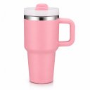 Ver imagem 1 de Copo Térmico MS943 600ml Aço Inox com Tampa Emborrachada:Rosa Claro