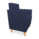 Ver imagem 5 de Poltrona de Amamentação com Puff Flavia Suede Azul Marinho - Pallazio