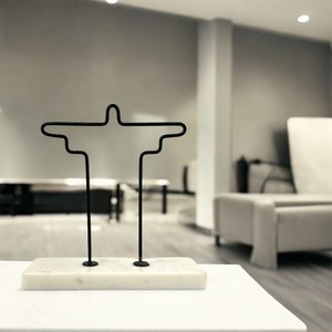 Escultura Aluminio Cristo Redentor15x5x15cm