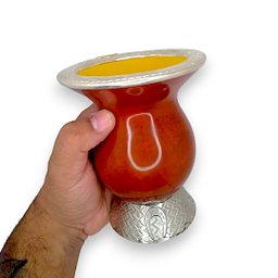 Cuia Bocal de Prata 600 Chapinha de Ouro 12k - 2