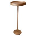 Ver imagem 1 de Mesa de Apoio Tokyo Media Recouro Croco Fendi Base Champagne 55 Cm - 69592
