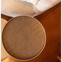Ver imagem 2 de Mesa de Apoio Tokyo Media Recouro Croco Fendi Base Champagne 55 Cm - 69592