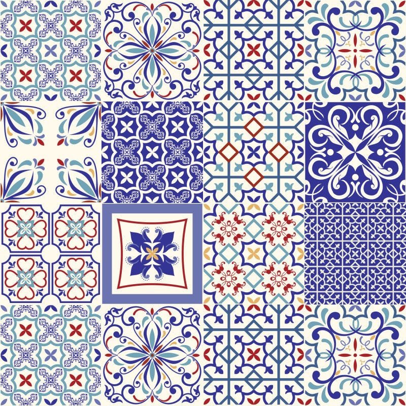 Adesivo de Azulejo Monte Belo 15x15 cm com 18un - 3