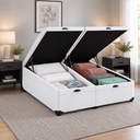 Ver imagem 3 de Cama Box Baú Airtech King Colchão de Molas Ensacadas Ortobom 193x203x60cm