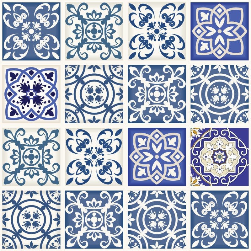 Adesivo de Azulejo Royal 15x15 cm com 18un - 3