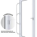 Ver imagem 5 de Porta de Alumínio de Giro com Vidro Temperado 215x90cm Lucasa Eccellente Abertura Direita