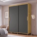 Ver imagem 1 de Guarda-Roupa Casal 2 Portas de Correr 188,5cm com 3 Gavetas Linha Barcelona