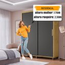 Ver imagem 4 de Guarda-Roupa Casal 2 Portas de Correr 188,5cm com 3 Gavetas Linha Barcelona