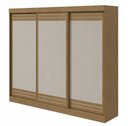 Ver imagem 2 de Guarda Roupa Nice 2 Gavetas 3 Portas com Espelho Lopas Amendoa Clean/off White