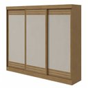 Ver imagem 2 de Guarda Roupa Nice 2 Gavetas 3 Portas com Espelho Lopas Amendoa Clean/off White