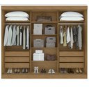 Ver imagem 3 de Guarda Roupa Nice 2 Gavetas 3 Portas com Espelho Lopas Amendoa Clean/off White