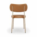 Ver imagem 6 de Kit 6 Cadeiras Sala de Jantar Lisa Pés Champanhe PU Caramelo m² - Monari Design