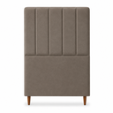 Ver imagem 2 de Cabeceira para Cama Solteiro Estofada 0,88 m Mel Vilajo: Suede Camurça