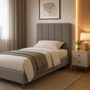 Ver imagem 1 de Cabeceira para Cama Solteiro Estofada 0,88 m Mel Vilajo: Suede Camurça