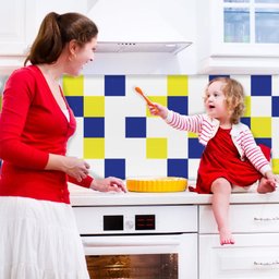 Adesivo de Azulejo Dia de Sol 10x10 cm com 50un - 2