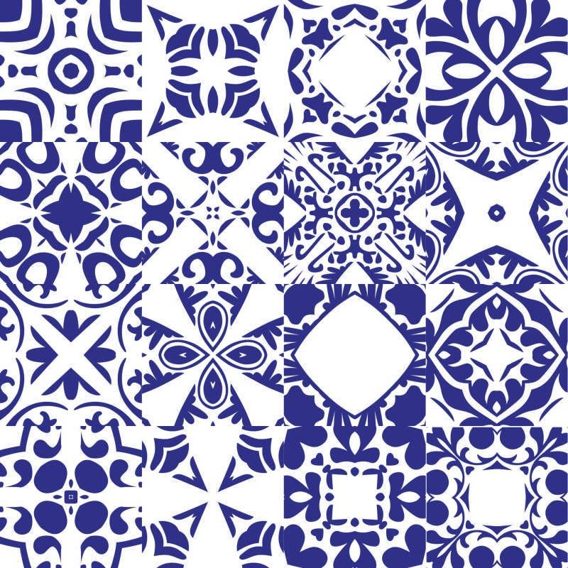 Adesivo de Azulejo Azul Del Rey 10x10 cm com 50un - 3