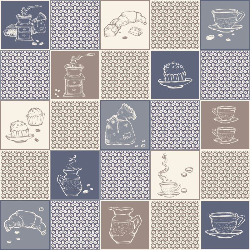 Adesivo de Azulejo Cozinha Café 10x10cm com 50un - 3