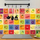Ver imagem 1 de Adesivo de Azulejo para Cozinha Frutas 20x20cm 12un