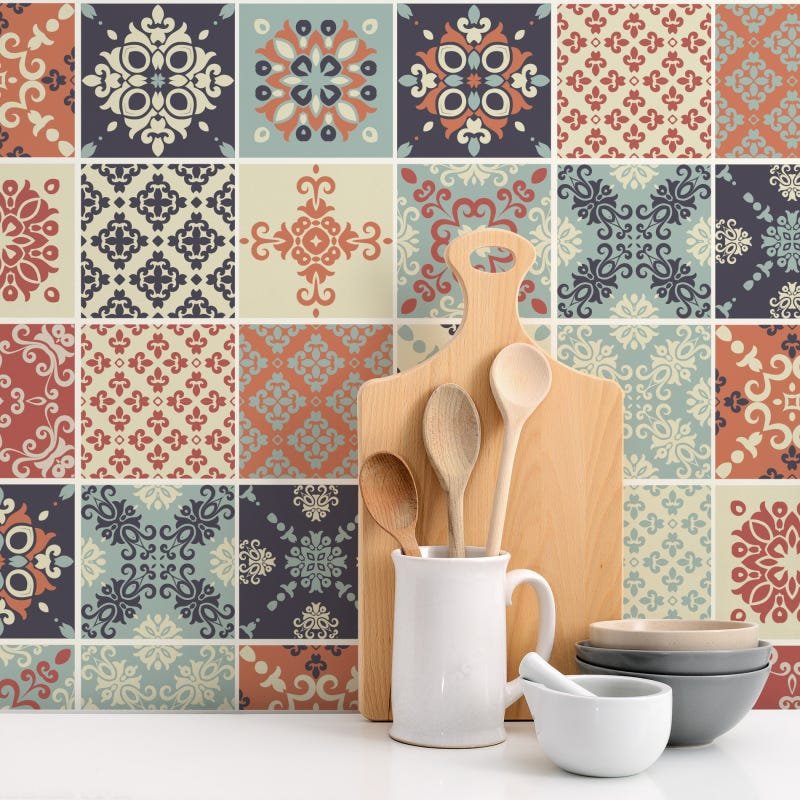 Adesivo de Azulejo Cozinha Ceramico 10x10cm 50un - 1
