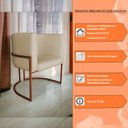 Ver imagem 7 de Kit 3 Poltronas Decorativa Luana Base Bronze Pu Bege - Montanaris Decor Md Montanaris Decor