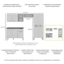Ver imagem 3 de Cozinha Compacta Multimóveis Xangai Plus Fg2840 Multimóveis Branca