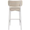 Banqueta Alta Bar Cozinha Sala de Jantar Aço Branco Kaira C01 Linho Areia - Lyam Decor - 6