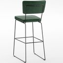 Ver mais imagens de Kit 6 Banquetas Altas Cozinha Sala Jantar Base em Aço Fixa Allana L02 Facto Verde Musgo - Lyam