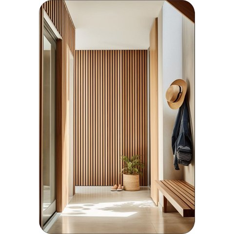 ESPELHO DECORATIVO RETANGULAR 50CMX30CM MODERNO LUXO SALA QUARTO BANHEIRO