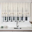 Ver imagem 1 de Cortina Vitro Renda Creme Coffee 2,00Larg X0,80 Alt