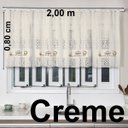 Ver imagem 3 de Cortina Vitro Renda Creme Coffee 2,00Larg X0,80 Alt