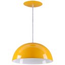 Ver imagem 1 de Pendente Meia Lua 50cm Luminária Alumínio Amarelo - Rei da Iluminação