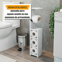 Ver imagem 3 de Organizador Banheiro Porta Papel Higiênico Áustria MDF Branco