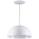 Ver imagem 1 de Pendente Meia Lua 50cm Luminária Alumínio Branco Brilhante - Rei da Iluminação