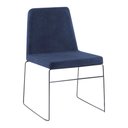 Ver imagem 7 de Kit 3 Cadeiras Decorativa Sala de Jantar Anne Linho Azul Marinho G17 - Gran Belo